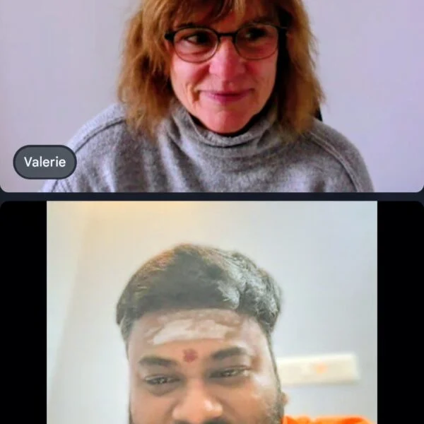 Guruji Velmurugan Swamy with client - Online Nadi Prediction